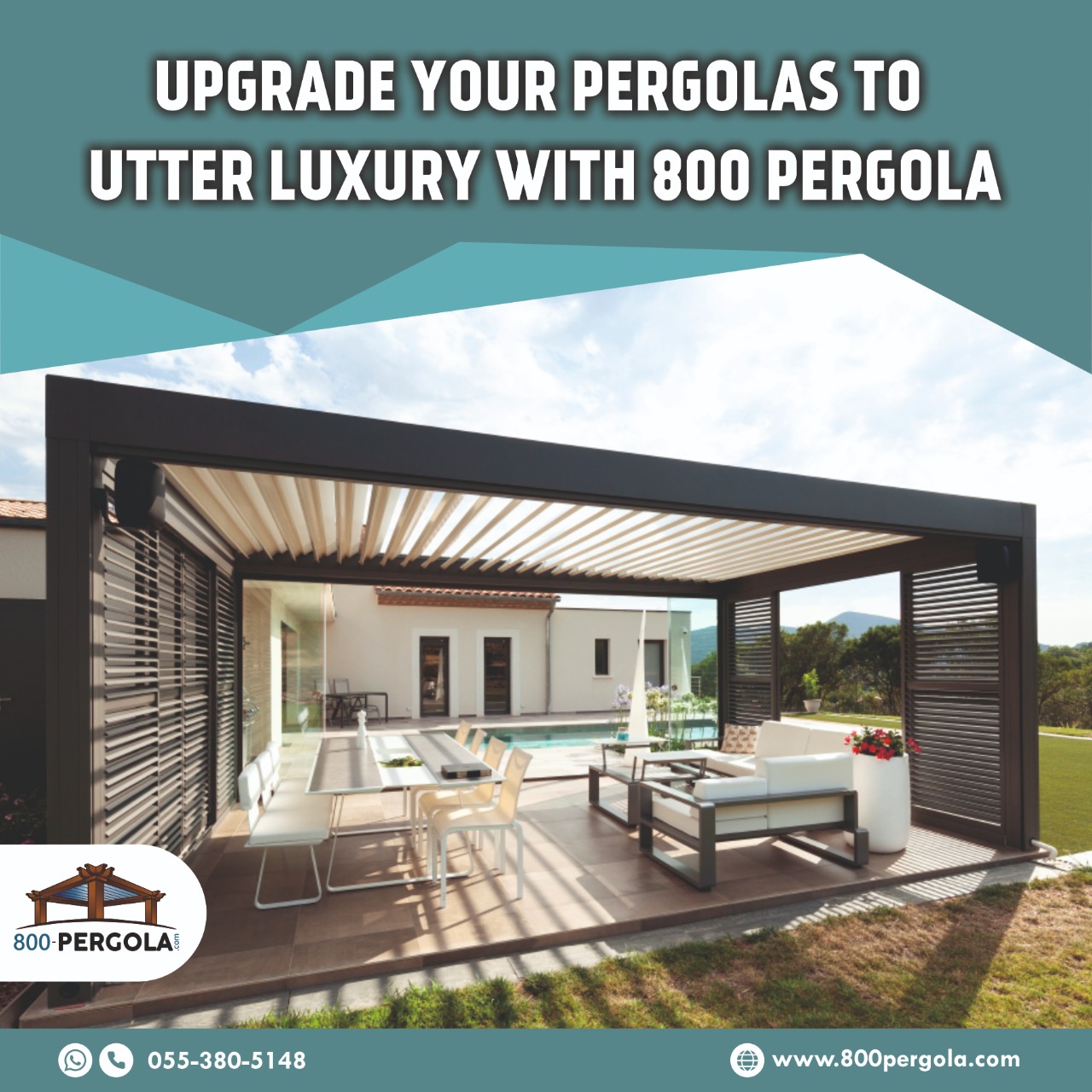 upgrade your pergolas to utter Luxury with 800 Pergola