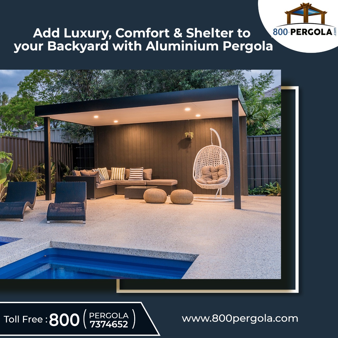 Add Luxury, Comfort & Shelter to your Backyard with Aluminium Pergola