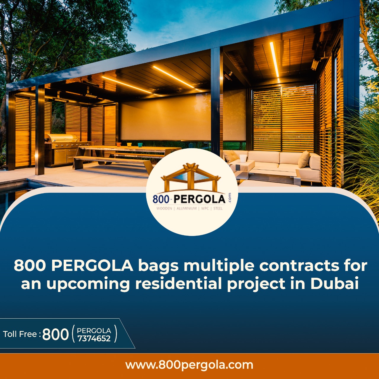 800Pergola Bags Multiple Contracts For An Upcoming Residential Project In Dubai