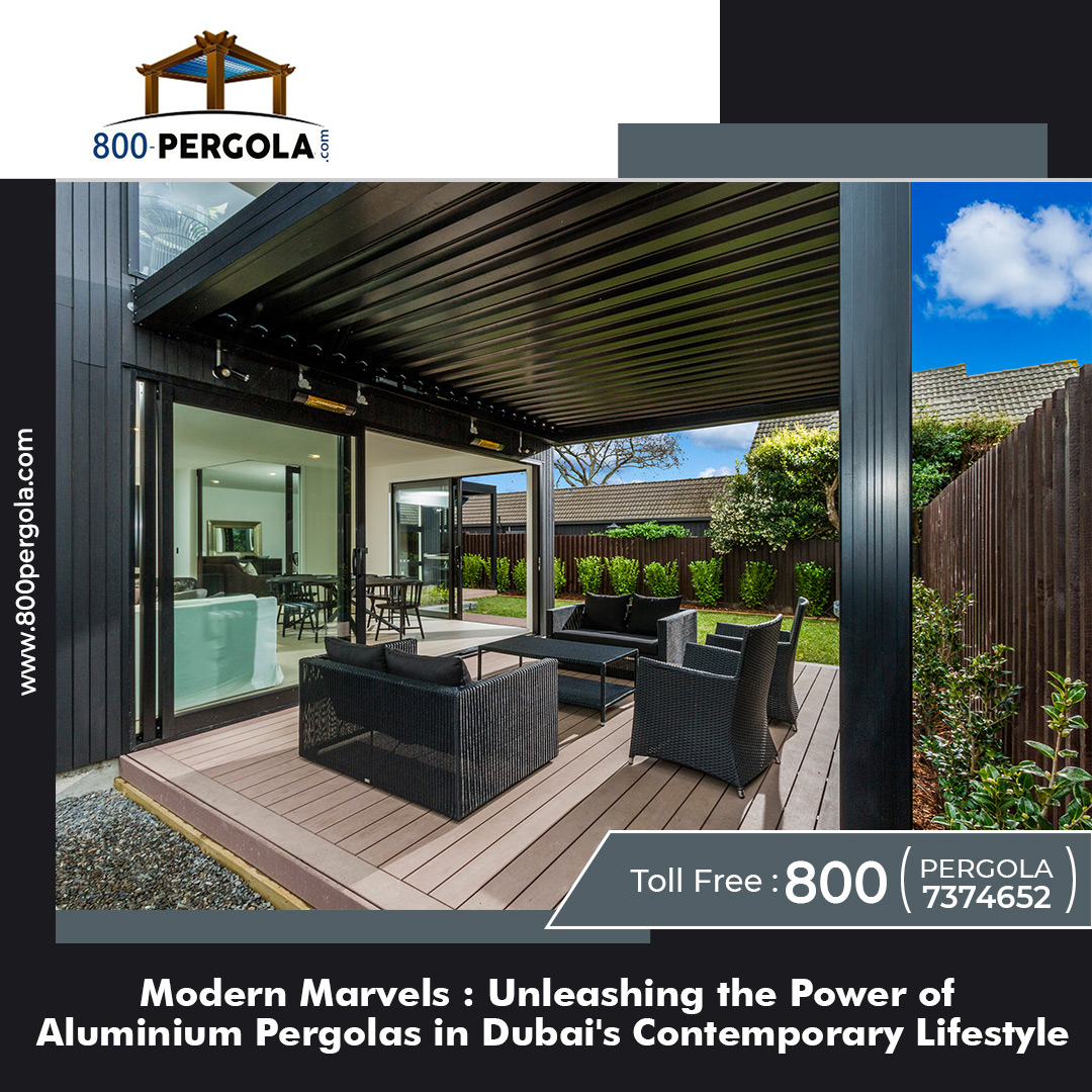 Experience the perfect blend of style & functionality with our Aluminium Pergolas in Dubai. Call 800-737-4652 to elevate your outdoor living.