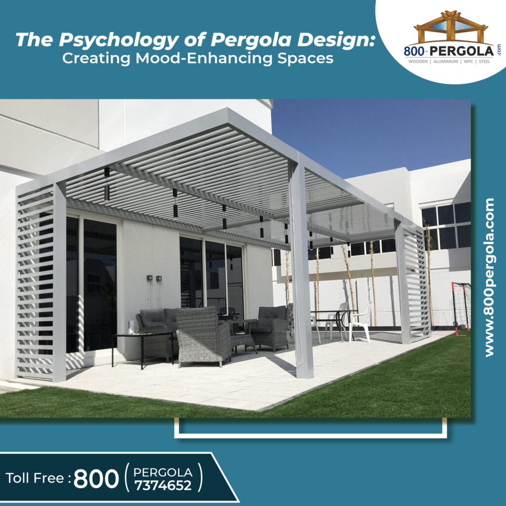 Discover the psychology behind pergola design, shaping outdoor spaces to enhance mood and well-being. Explore the art of crafting ambiance with 800Perola, the top pergola company in Dubai.