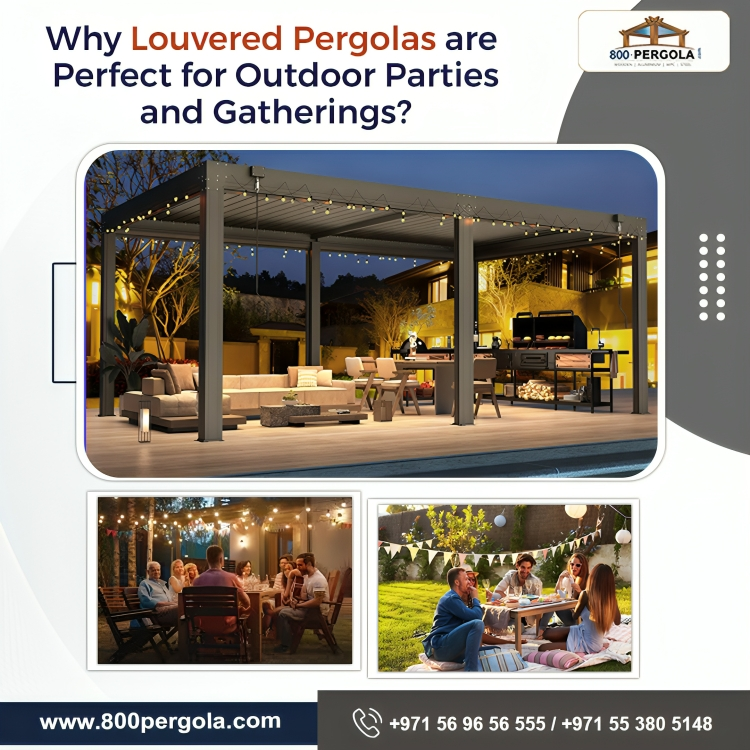 Discover the benefits of Louvered Pergolas for outdoor gatherings with 800Pergola. Enjoy weather control, versatility, & style for your next event with custom pergola solutions in Dubai.