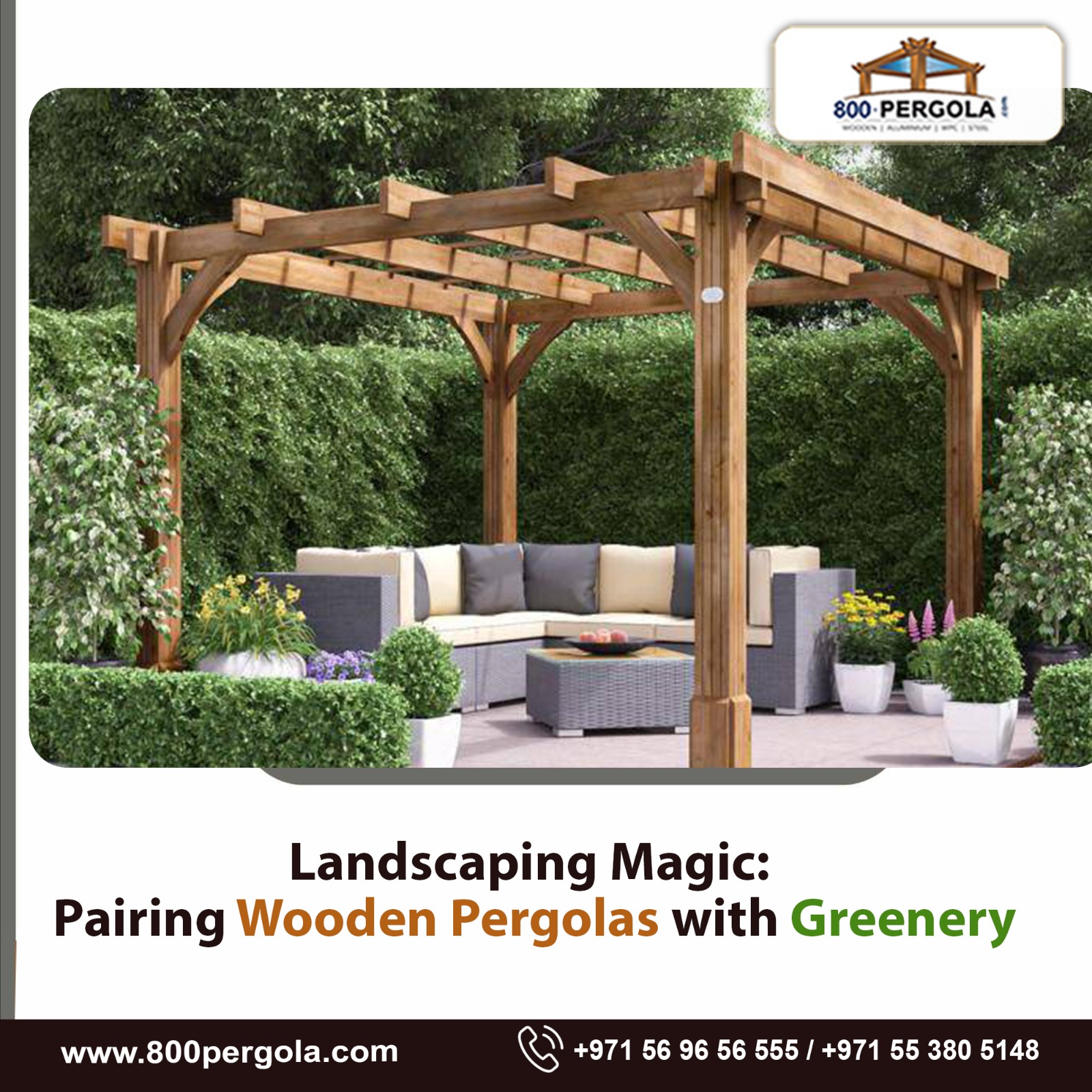 Discover how pairing wooden pergolas with greenery transforms your outdoor space. Get inspired by ideas that blend nature, beauty, and comfort with 800PERGOLA.