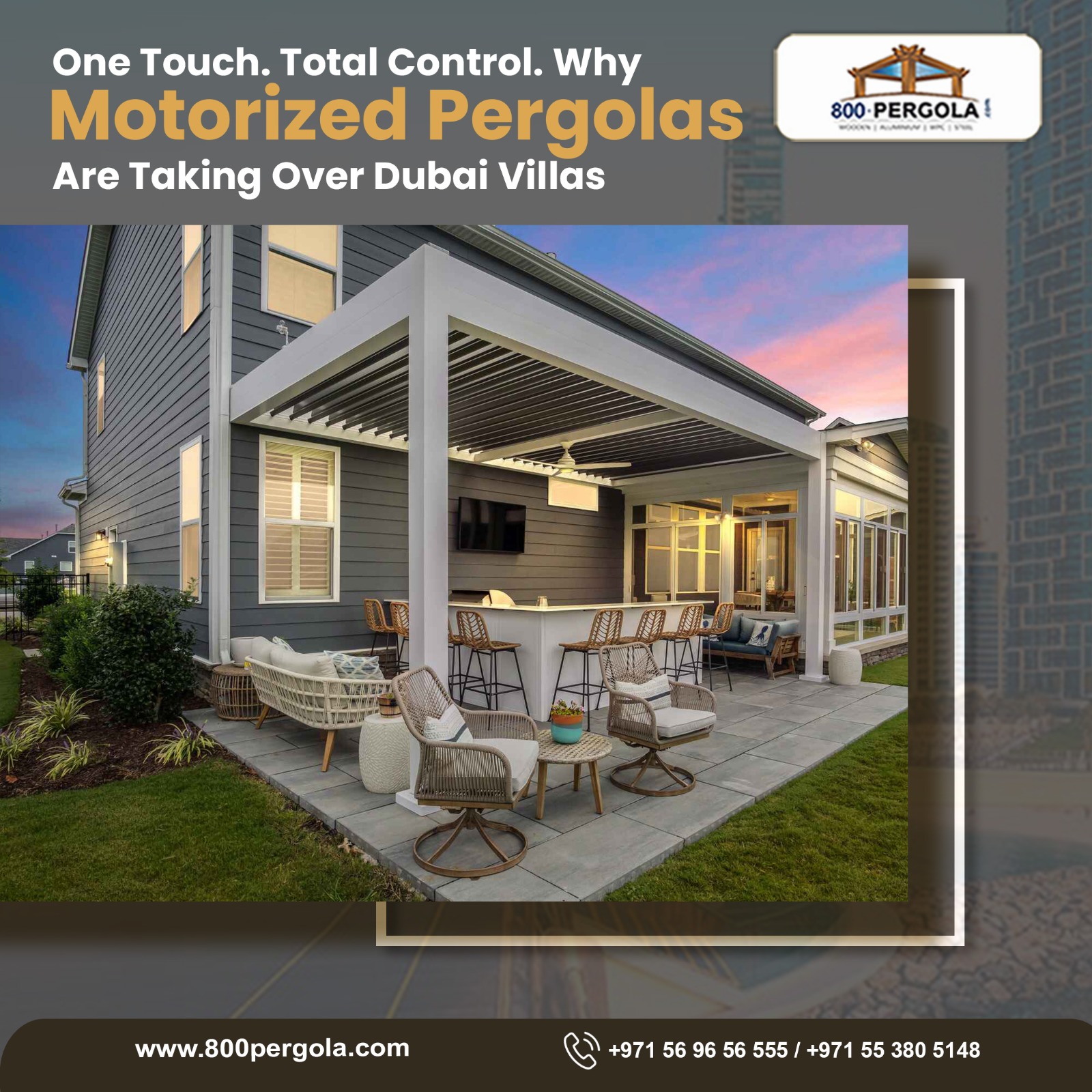Discover why motorized pergolas are becoming a must-have feature in Dubai villas. Learn about their benefits, convenience, and how they transform outdoor spaces.