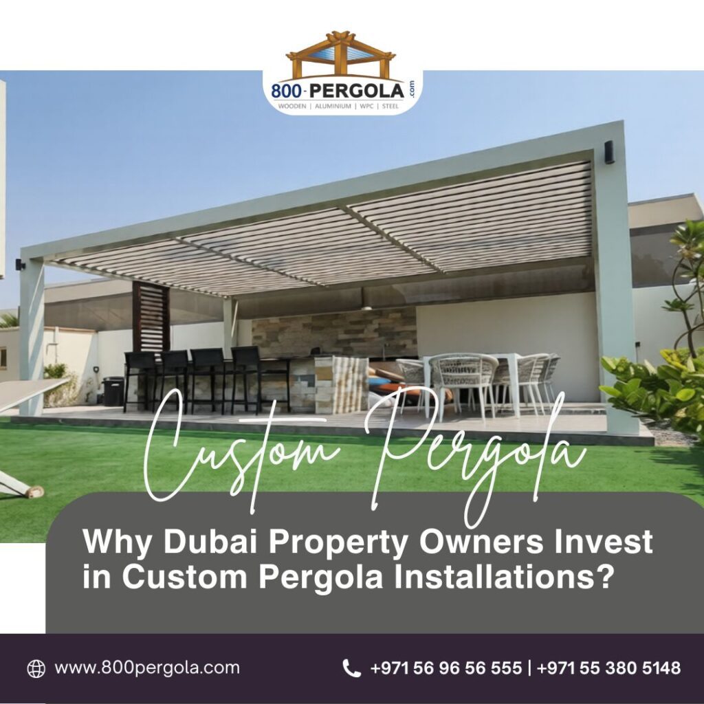 Upgrade outdoor spaces with custom pergolas from the leading residential and commercial pergola manufacturer and supplier in Dubai. Perfect for villas and businesses