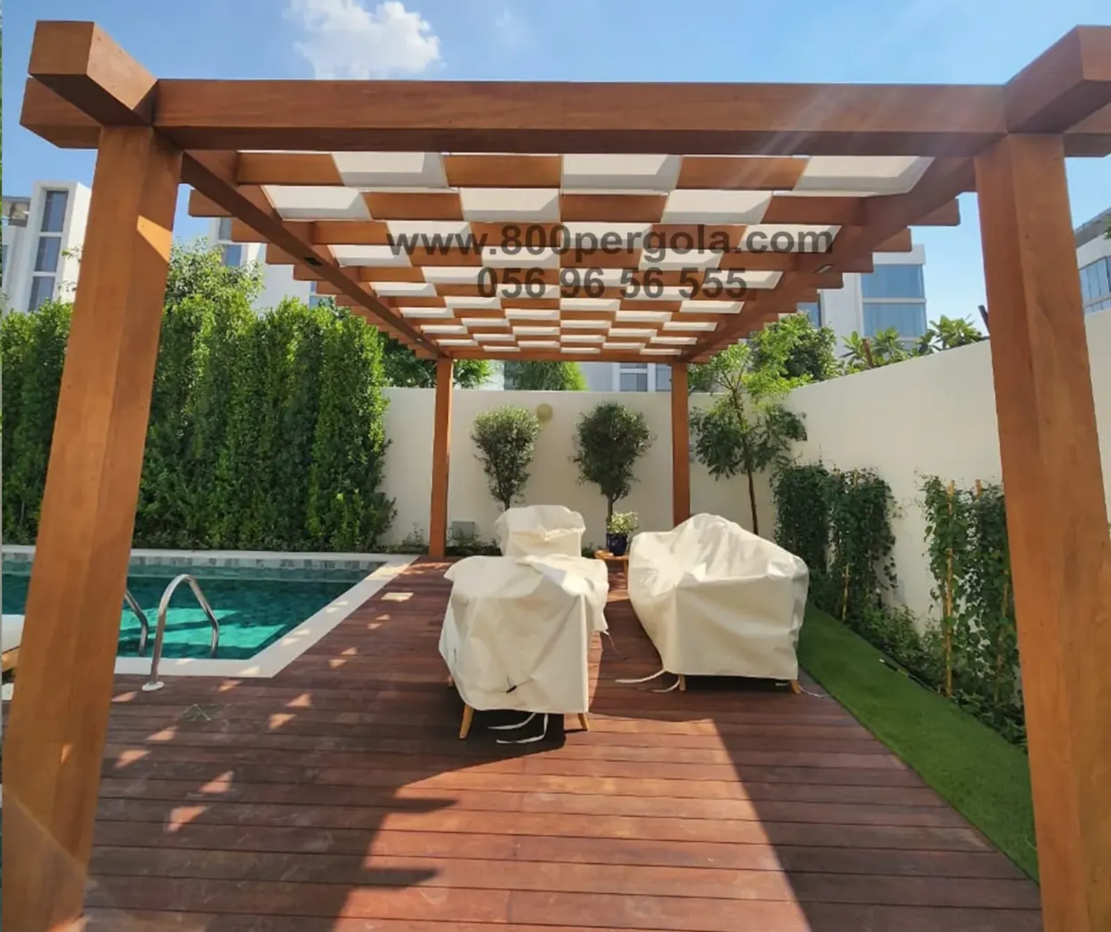 wooden-pergola-made-with-premium-Red-Meranti-wood-and-knitted-fabric-for-our-client-in-Meydan–MBR-City