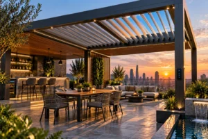 Tiltable Pergola vs Fixed-Roof Pergola Dubai | 800 Pergola