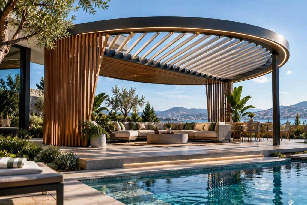 Tiltable Pergola vs Fixed Roof Pergola Dubai | Cost & Specs Guide