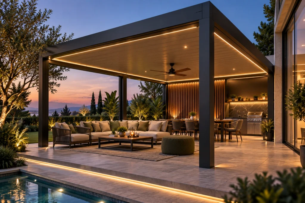 Covered Roof Pergola| Solid & Insulated Patio Roofs