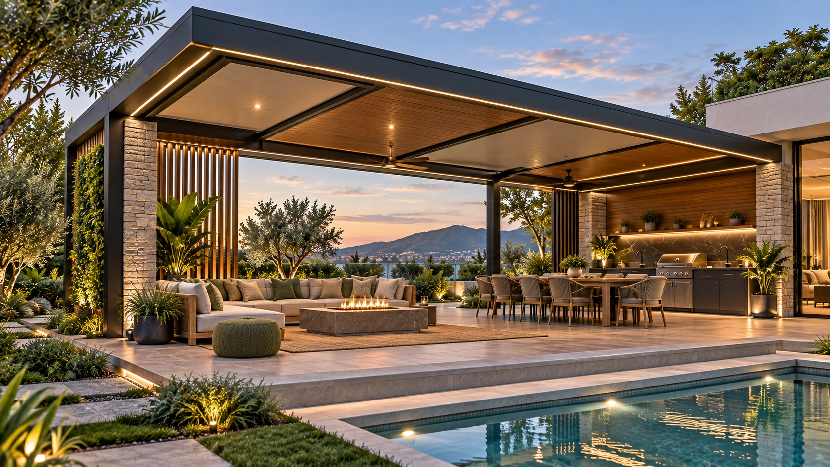 Covered Roof Pergola| Solid & Insulated Patio Roofs