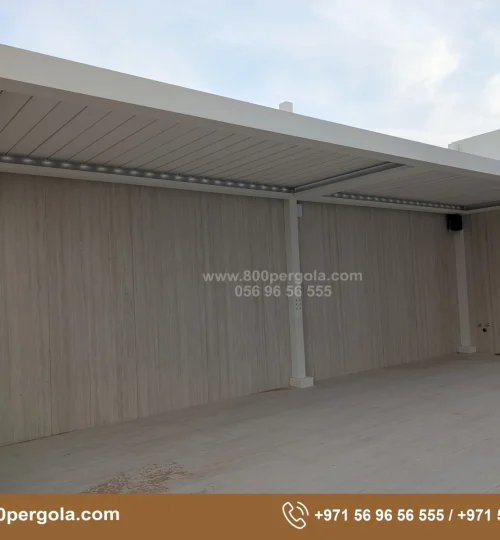 motorized pergola recently completed in Al Warqa