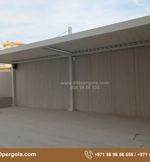 motorized pergola recently completed in Al Warqa