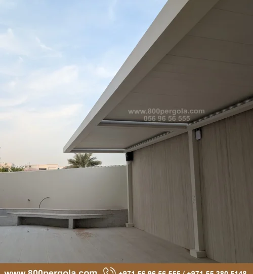 motorized pergola recently completed in Al Warqa