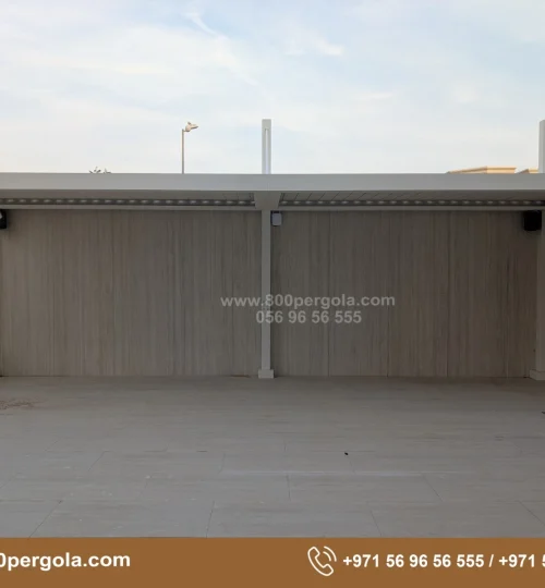 motorized pergola recently completed in Al Warqa