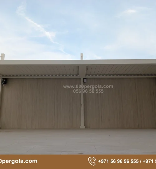 motorized pergola recently completed in Al Warqa